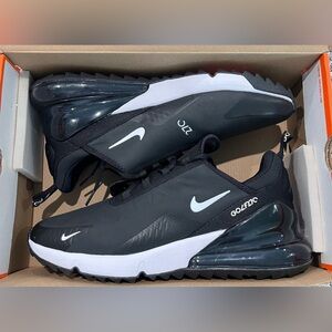 Men’s Size 11 Nike Air Max 270 G Golf Shoes Black White CK6483-001 New